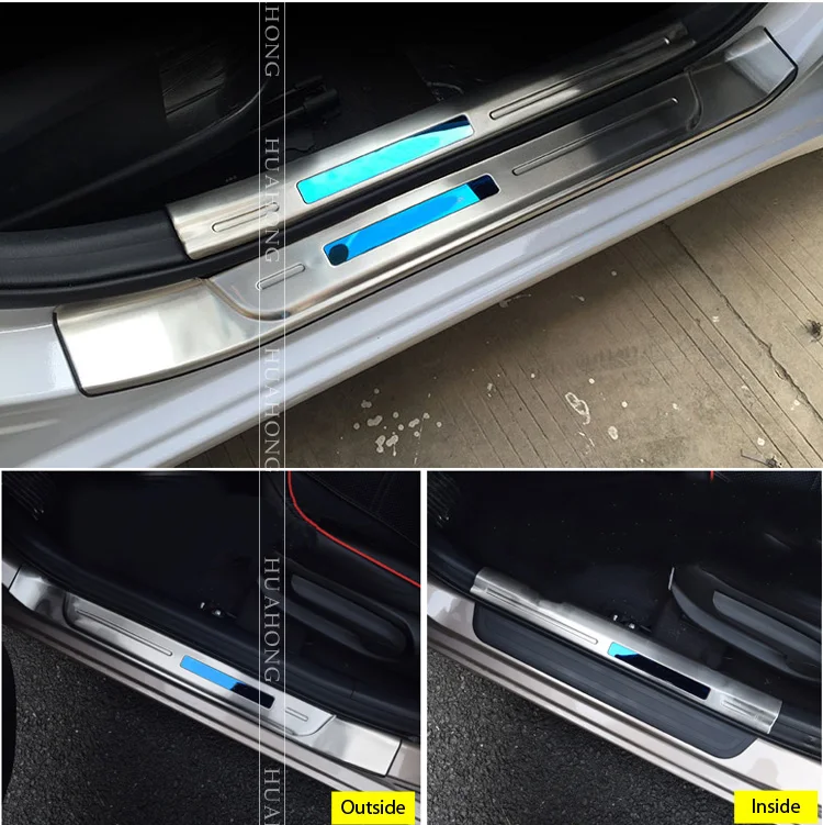 Vtear для hyundai Elantra, автомобильный порог, педали, покрытие, против царапин, грязная защита, накладка, бампер, авто-Стайлинг, аксессуары, украшение