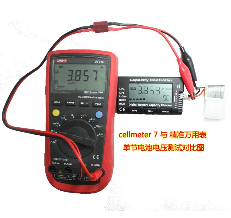 2 шт. цифровой тестер заряда батареи Проверка емкости RC CellMeter 7 для LiPo LiFe Li-Ion NiMH Nicd |