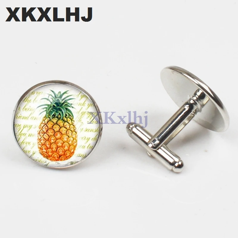 XKXLHJ новые модные запонки с лимоном лимонные dolки стеклянный купол красные