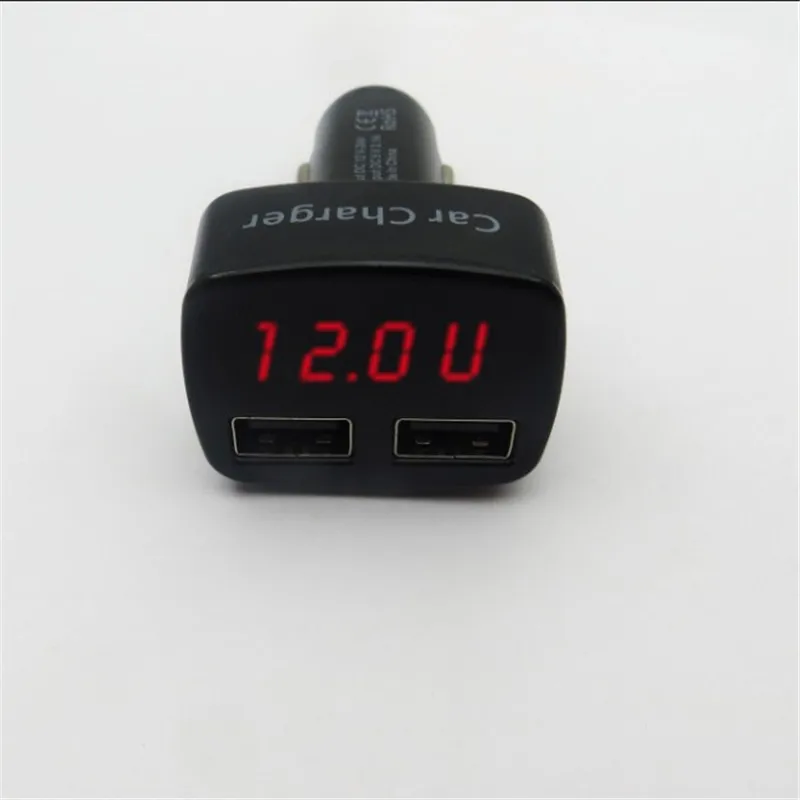 Умный из светодиодов дисплей автомобильное зарядное устройство с двумя USB