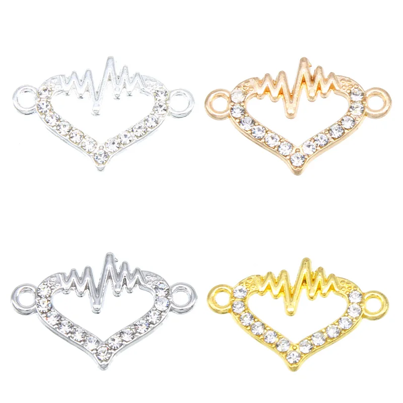 6 шт. браслет с электрограммой в форме сердца для женщин|Ювелирная фурнитура и