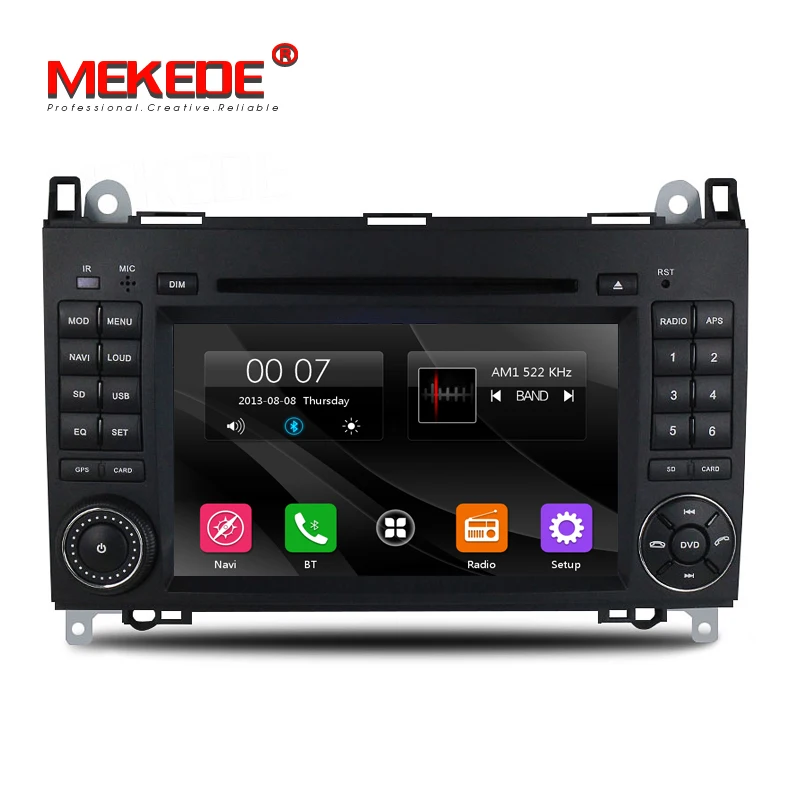 Бесплатная доставка 2 Din 7 дюймов dvd плеер автомобиля для Benz/Sprinter/W209/W169/W245/Viano /Vito/B