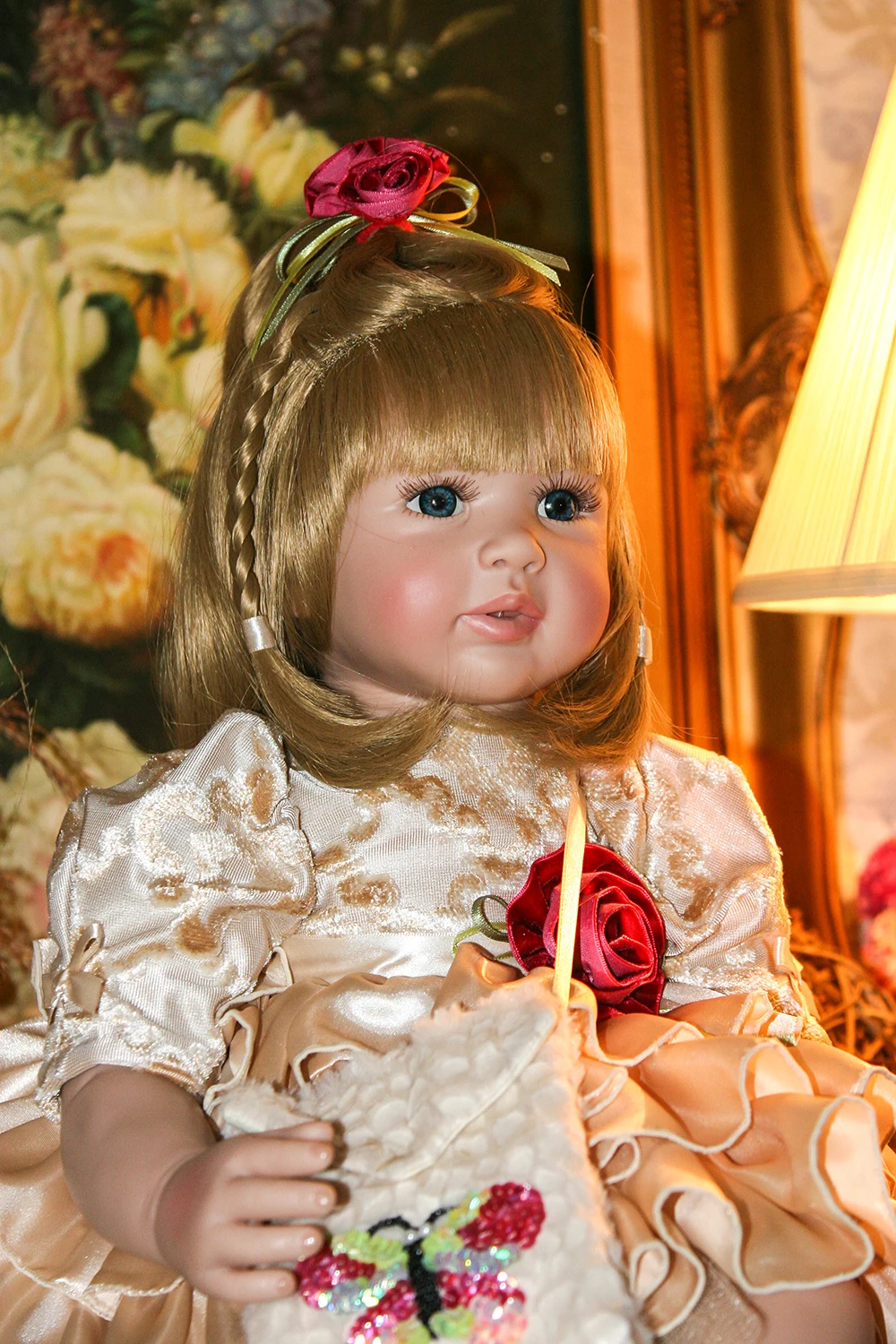 Светлые волосы Blue Eyes Baby Alive силиконовые возрождается малышей принцесса девушка