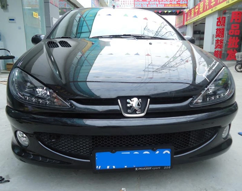 Hireno фары для 2004-2008 Peugeot 206 фар сборки СИД DRL ангел объектив двойной луч ксеноновые 2 шт