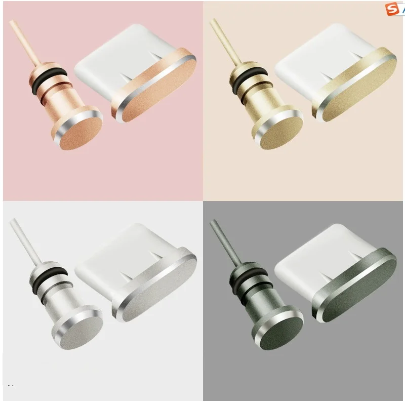 Type-c Dust plug Aluminium Alloy Type c Jack Mobile phone USB-C Charger Stopple for Xiaomi Mi5 mi6 Huawei P9 P10 LETV | Электроника