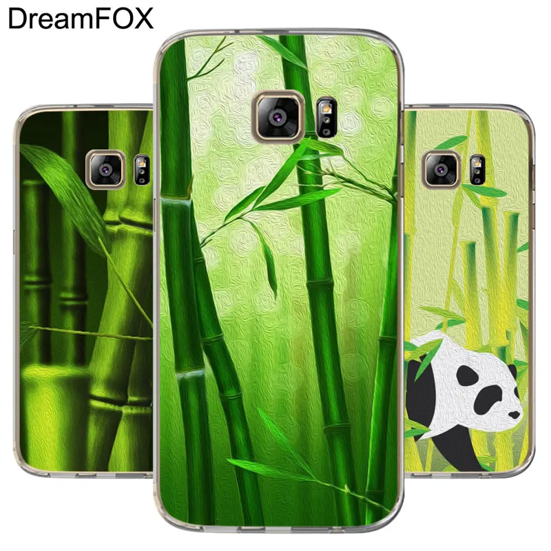 DREAMFOX M233 зеленый бамбук природа Мягкий ТПУ силиконовый чехол для Samsung Galaxy S5 S6 S7 S8 S9