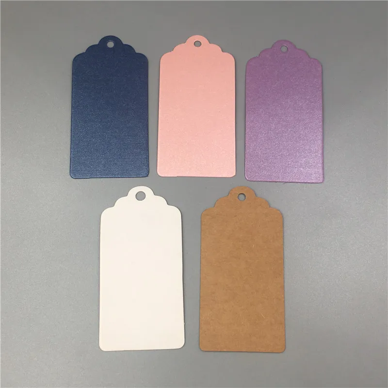 100 шт./лот цветная Квадратная Головка гребешка подвесная чистая крафт бумага