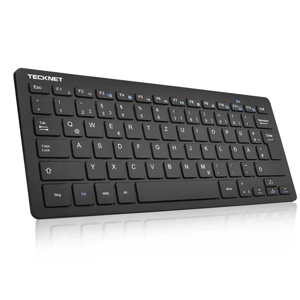German Layout TeckNet 2,4G Беспроводная клавиатура для Windows 10/8/7/Vista/XP и Android Smart tv Немецкая раскладка шепот-тихий дизайн клавиатуры - Цвет: German Layout