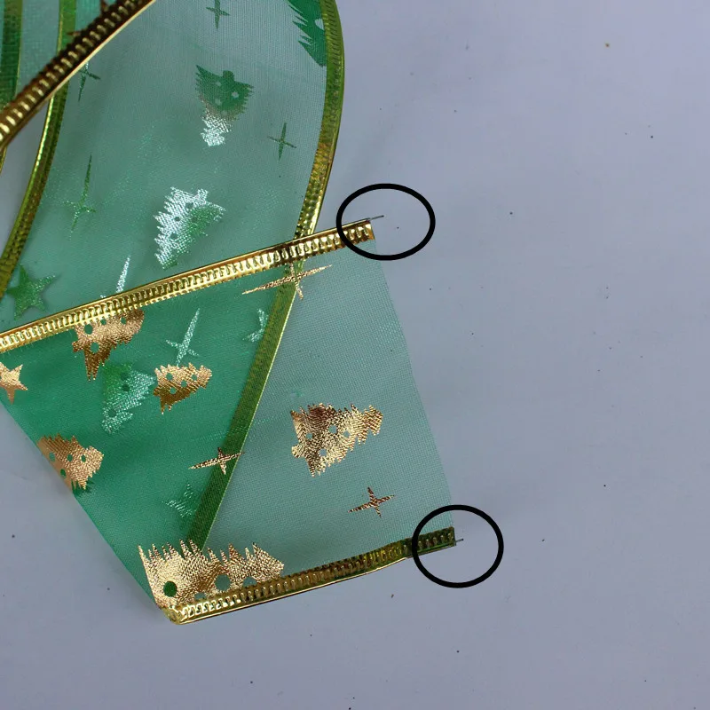 Новинка 2015 Золотые Ленты С Орнаментом Санта Клауса Принтом Украшения На Новый