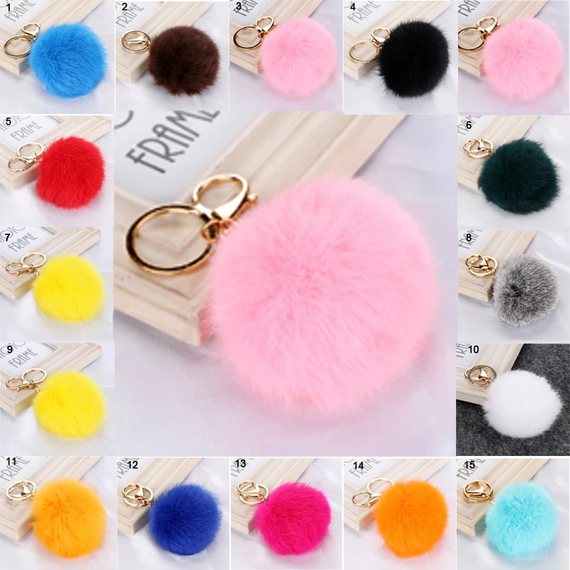 Новый дизайн винтажная горячая Распродажа 15 цветов 8 см кролик мех шар