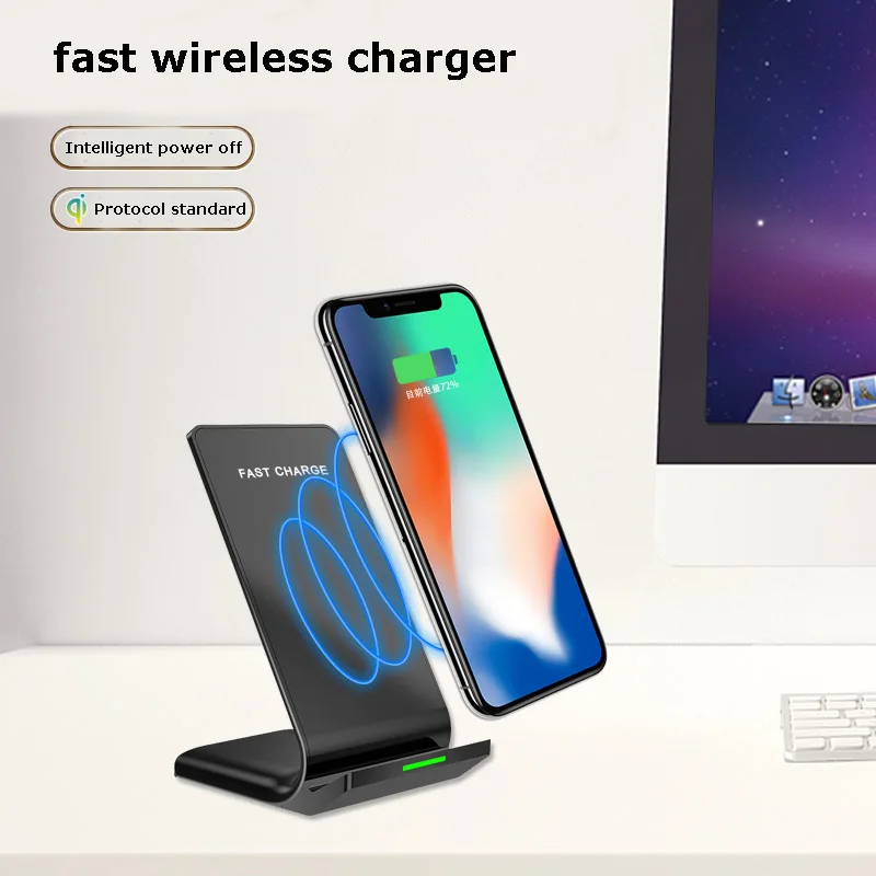 Беспроводное зарядное устройство Qi для iphone X 8 plus Samsung Galaxy S6 S7 Edge Note 5 быстрая