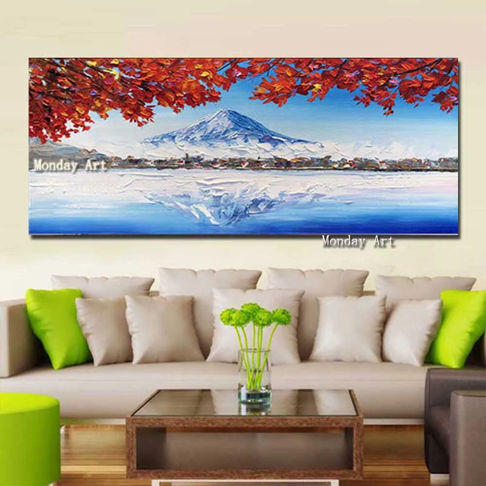 Wedding decoration Handmade Nordic style Canvas oil painting hand painted Landscape Painting Wall Art Home Decoration | Дом и сад