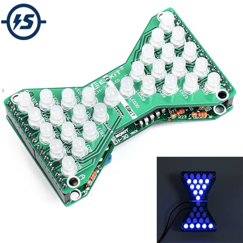 100 шт./лот LED электронные песочные часы DIY Kit скорость регулируемый Смешные наборы