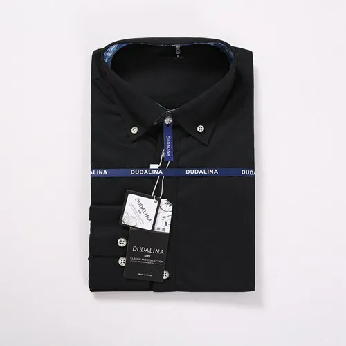 Мужская рубашка Sergio K Camisa Dudalina, мужская повседневная рубашка с рисунком, брендовая мужская одежда, приталенная рубашка с длинными рукавами - Цвет: A5617black