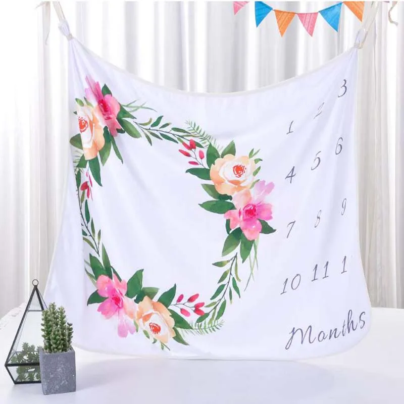 Прямоугольное одеяло-Ростомер для новорожденного ребенка/ребенка, подарок для мальчика, одеяло для фотосъемки 76X102 см