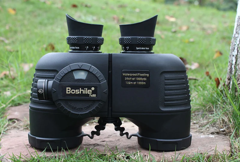 Boshile Powerful Military Binoculars Waterproof Nitrogen High quality 7X50 Rangefinder Binocular hd Big Azimuth Compass 4 Colors