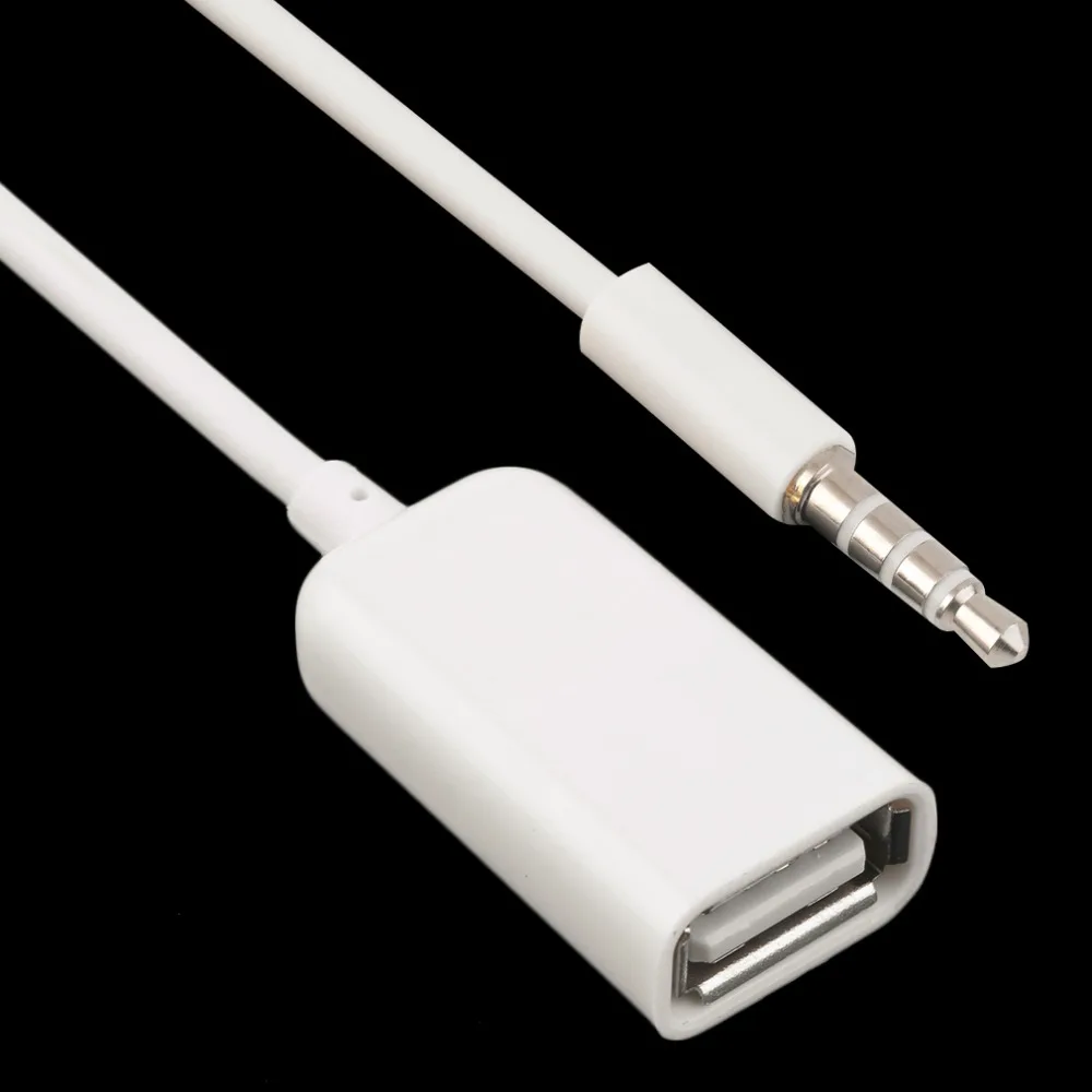 

3.5mm Male AUX Audio Plug Jack To USB 2.0 Female Converter Cord Cable Car MP3 Hot Selling