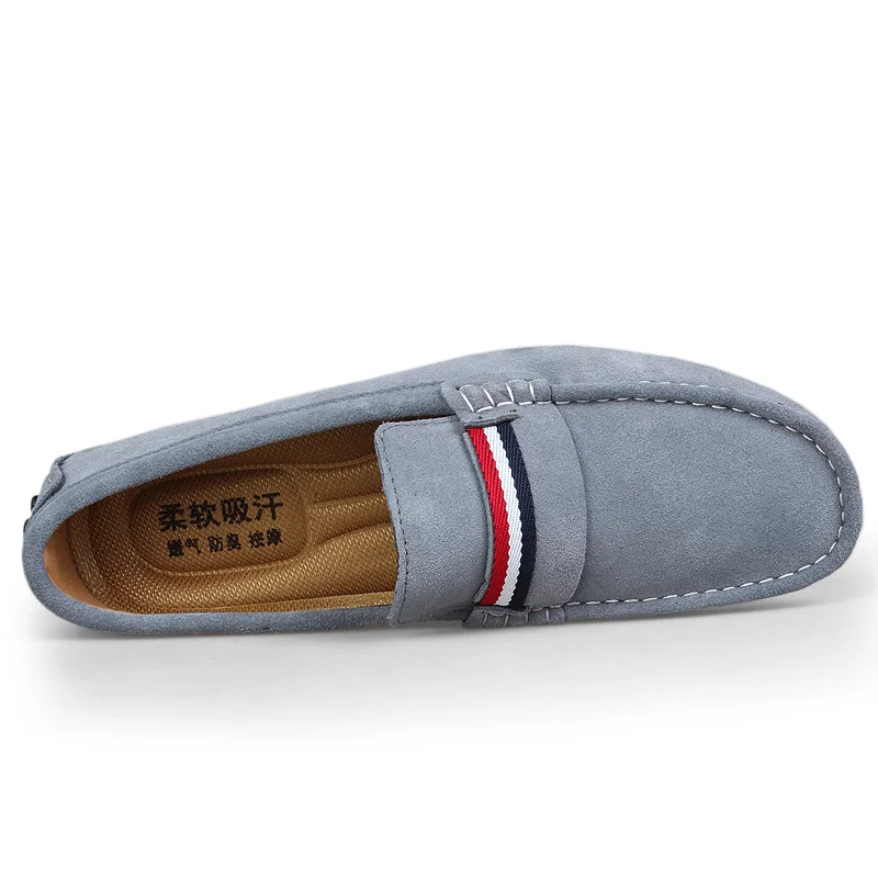 

28-67 Cow Suede Men Shoes Casual Breathable Moccasins Shoes Men Loafers Plus Size Slip On