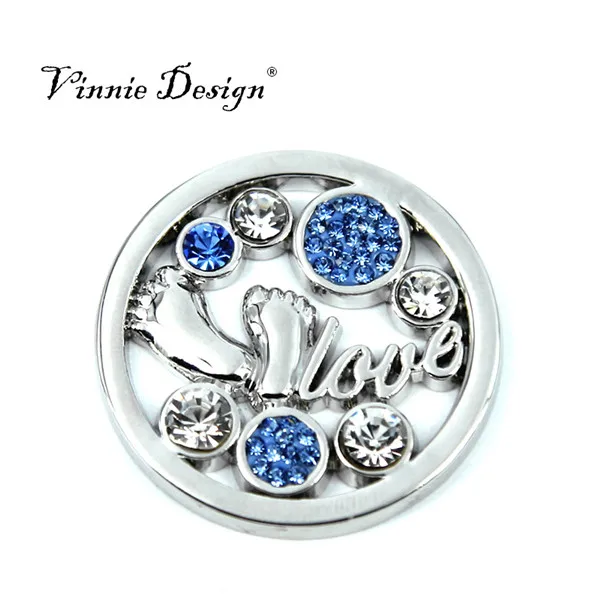 Vinnie дизайнерские ювелирные изделия любовь ребенок ножки открытый диск