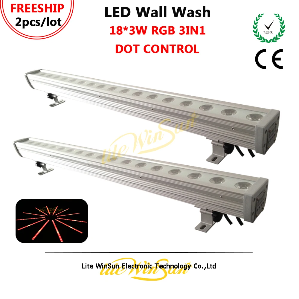 Litewinsune 2 шт. Бесплатная доставка 18*3W светодиодный стены шайба светильник для