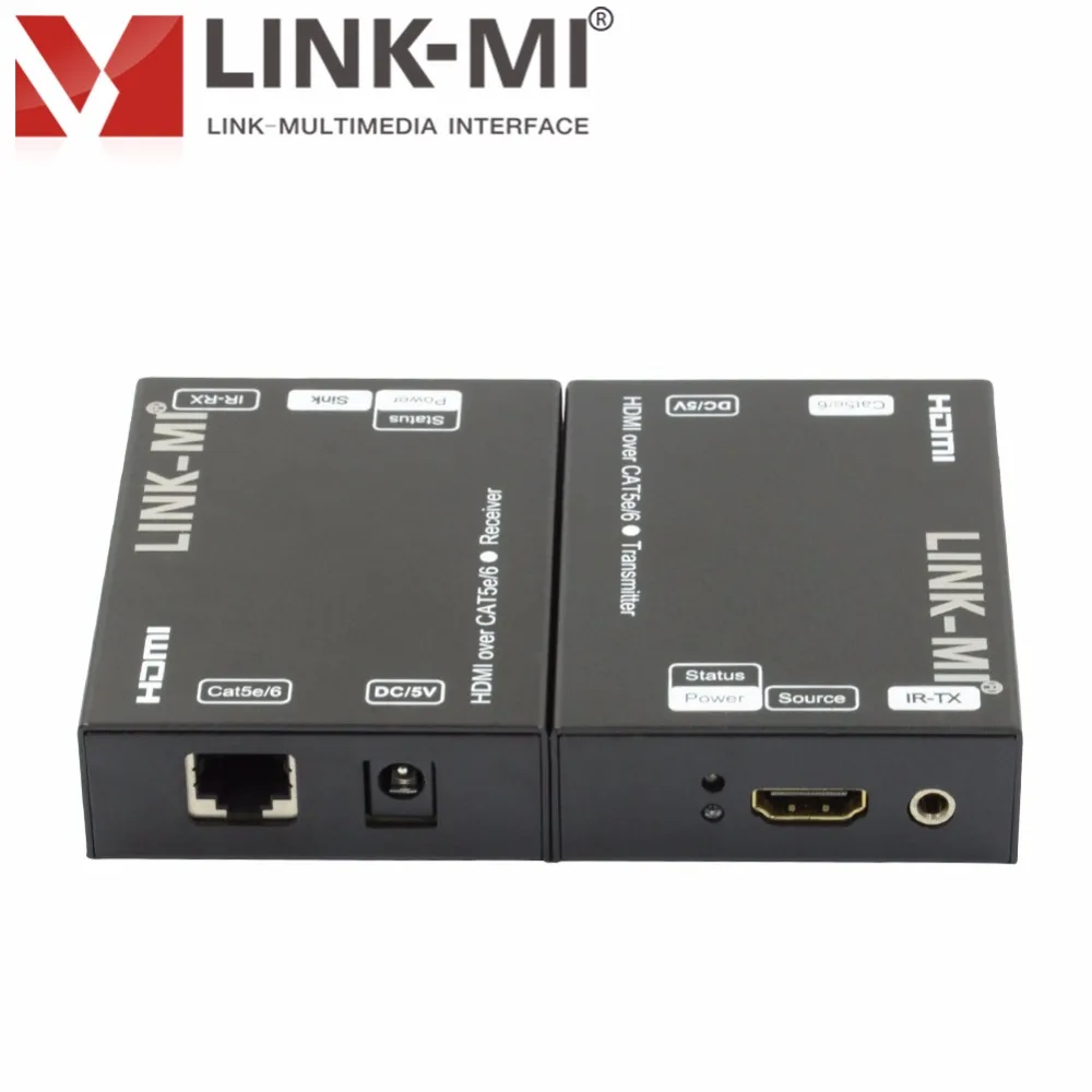 LINK MI 60 м HDMI удлинитель через один кабель Cat5e/6 3D 1080p HD видео ИК удлинитель|extensor