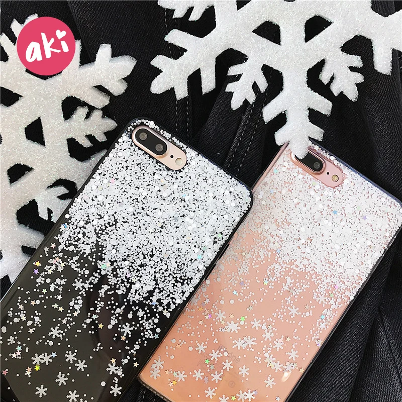 Аки блестящий чехол для телефона s iPhone 6 6S Plus мягкий ТПУ с блестками роскошный