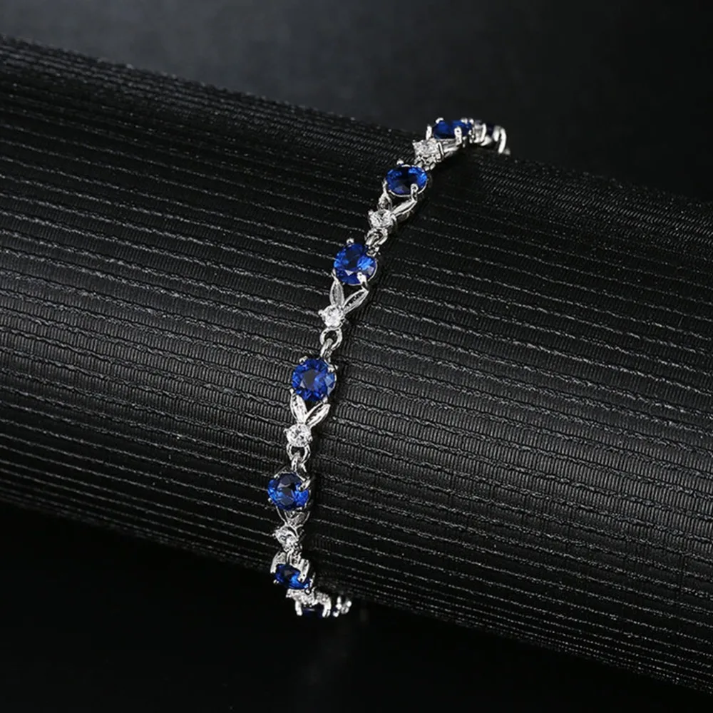 Новые модные горячие для женщин девочек серебряные украшения Diamante Браслет Шарм