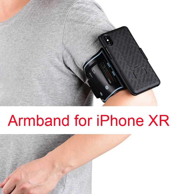 Armband for XR Нарукавная Повязка Чехол для iPhone X XS MAX XR для iPhone 11 Pro Max задняя крышка для бега спорт Wirstband держатель для телефона - Цвет: Armband for XR