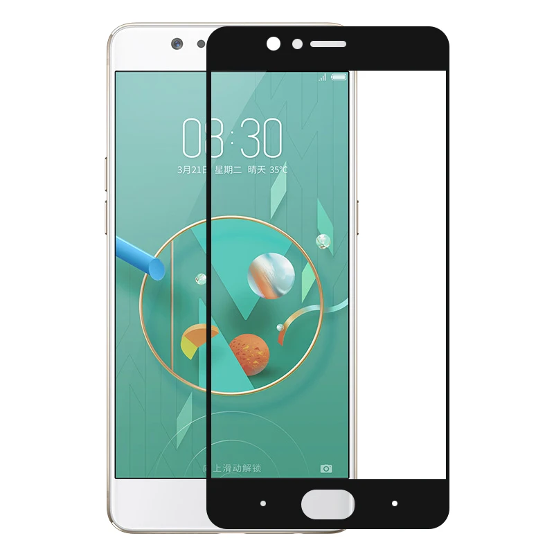 9H 2.5D полное покрытие закаленное стекло Защита экрана для ZTE nubia M2 lite NX573J Защитная
