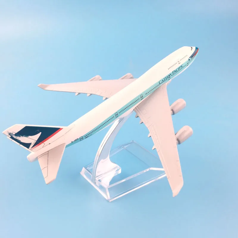 Бесплатная доставка 16 см B747 CATHAY PACIFIC модель самолета Игрушечная подарок на день
