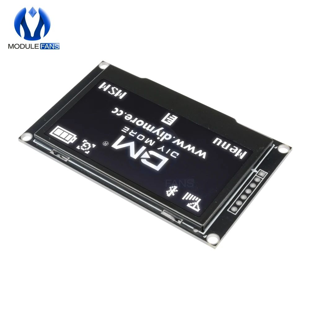 Цифровой ЖК-экран 12864 128X64 OLED дисплей модуль C51 плата для Arduino белый SSD1309 STM32 Diy Электронный 2,4" 2,42 дюймов