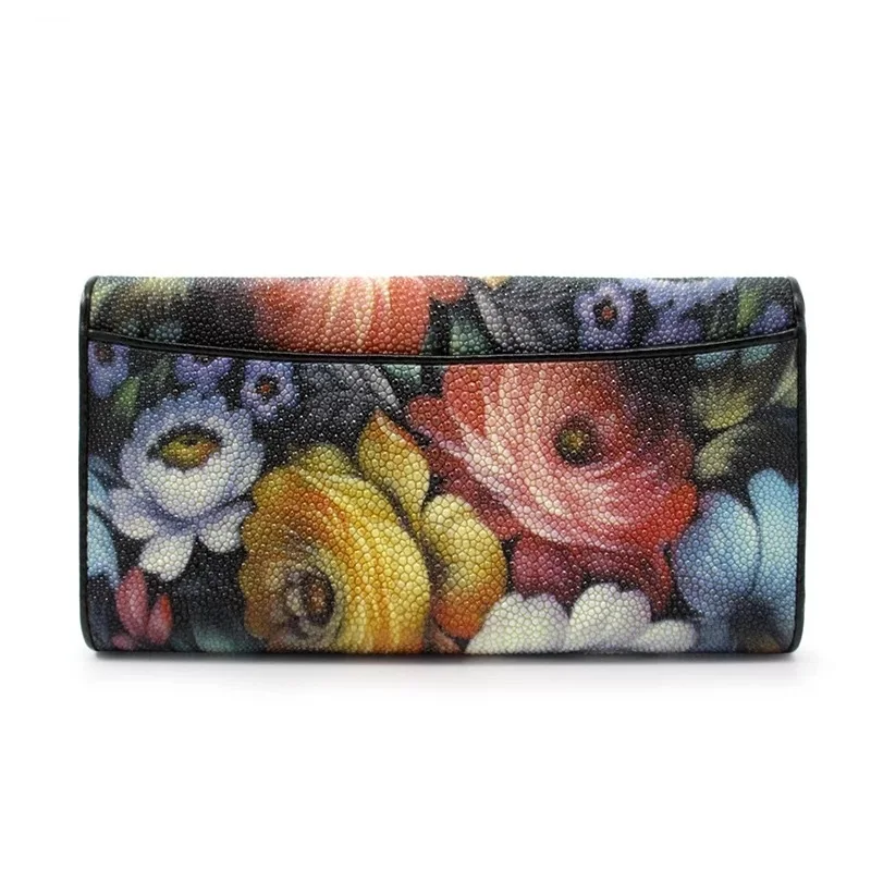 Женский Длинный кошелек из искусственной кожи с цветочным принтом|wallet card holder|purse
