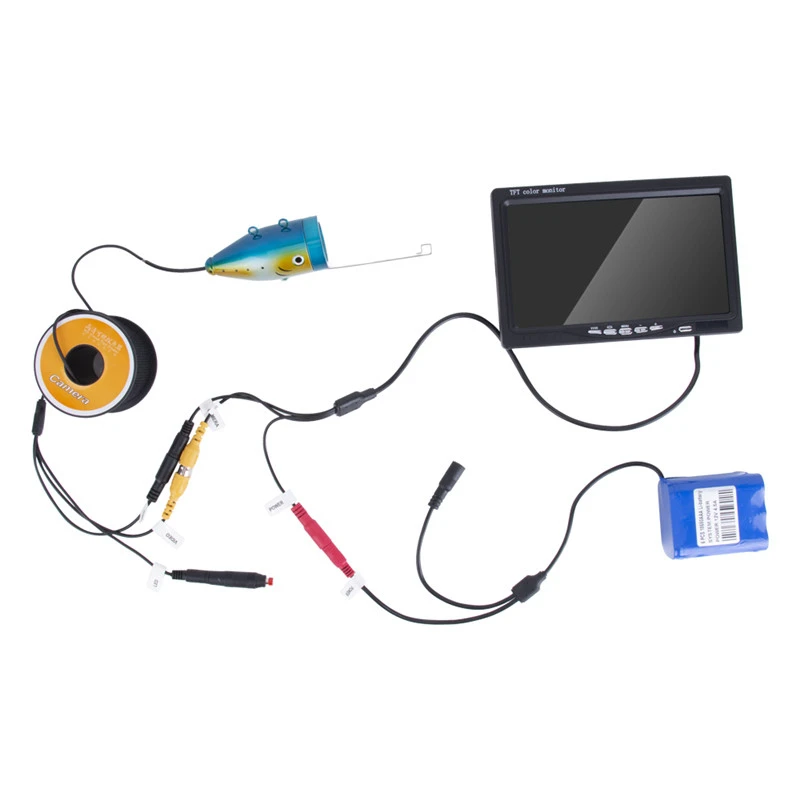 Подводная камера YUMEIQUN 15 м для рыбалки инфракрасная поиска рыбы монитор 7 дюймов с