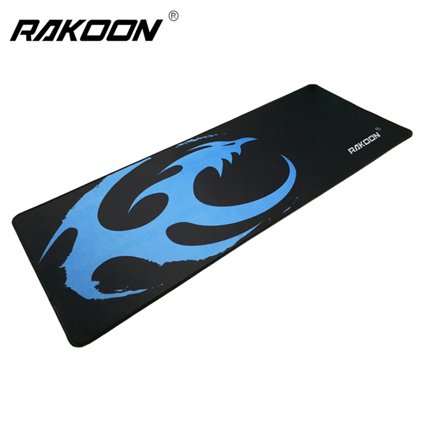 Синий игровой коврик для мыши Rakoon 30x80 см большой Настольный ПК ноутбук нетбук
