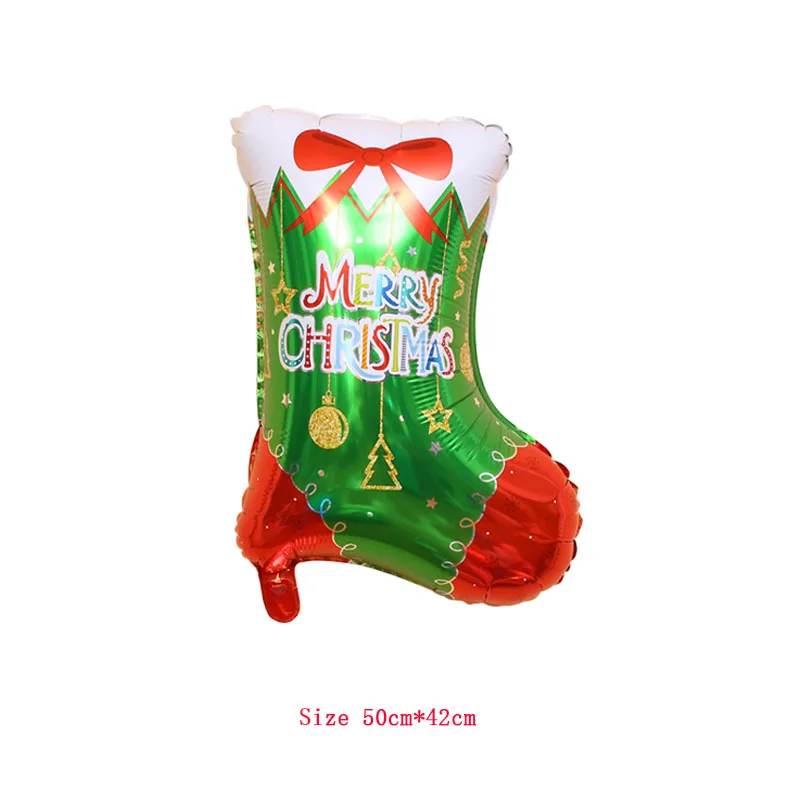 Рождественские носки фольгированные шары Счастливого Рождества Гелиевый шар