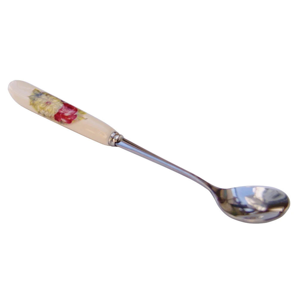 ivory 2 pcs in set 2 шт. керамические длинные половники с ручкой, приспособления для приправ, столовые приборы для кофе, чая, кухонные столовые приборы, столовые приборы 15*2,6 см - Цвет: ivory 2 pcs in set