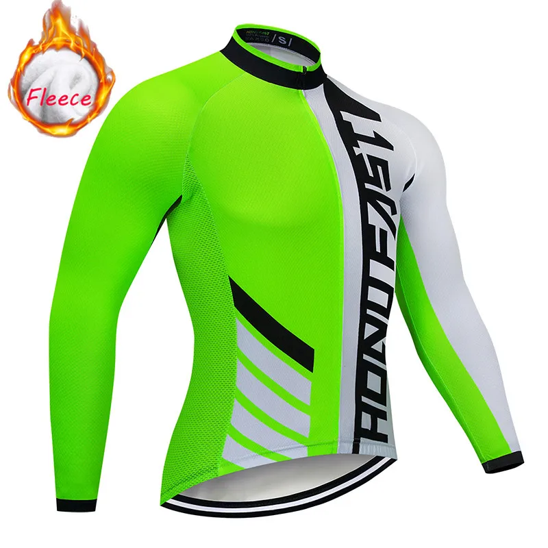 cycling jersey Зимняя профессиональная команда термальная флисовая велосипедная одежда для мужчин с длинным рукавом Джерси костюм Открытый MTB Одежда для велоспорта - Цвет: cycling jersey