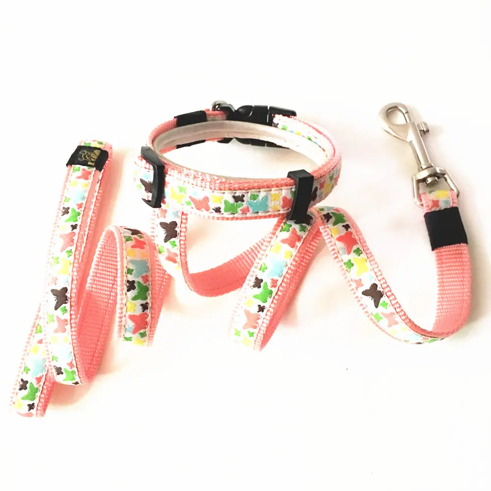 Нейлоновая детская одежда с рисунком бабочки|dog collar leash|collar leashdog |
