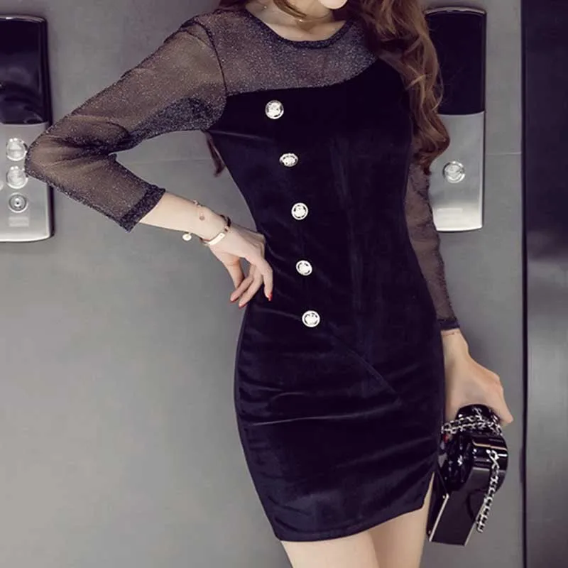 2017 Женщин Теплые Боты Dress Зима Тонкий Плюс Размер Платья О-Образным Вырезом С