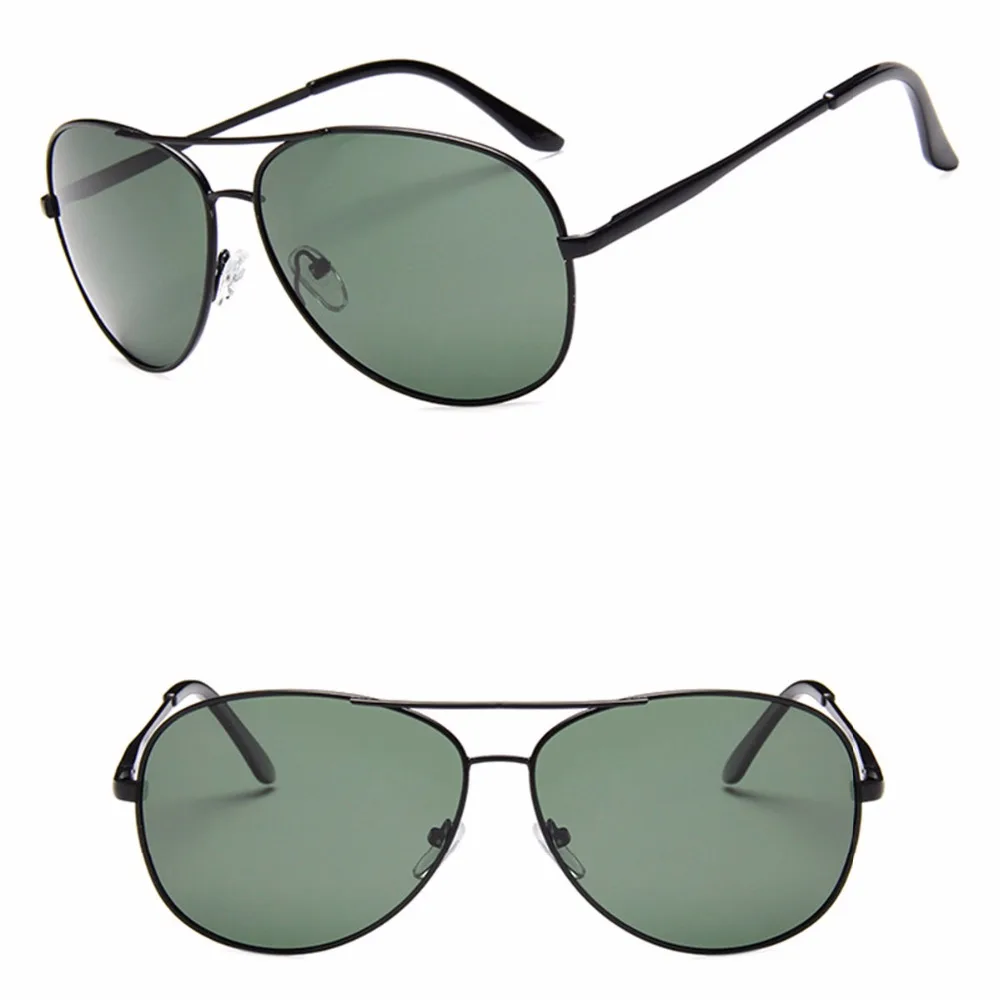 Солнцезащитные очки в металлической оправе классические мужские и женские