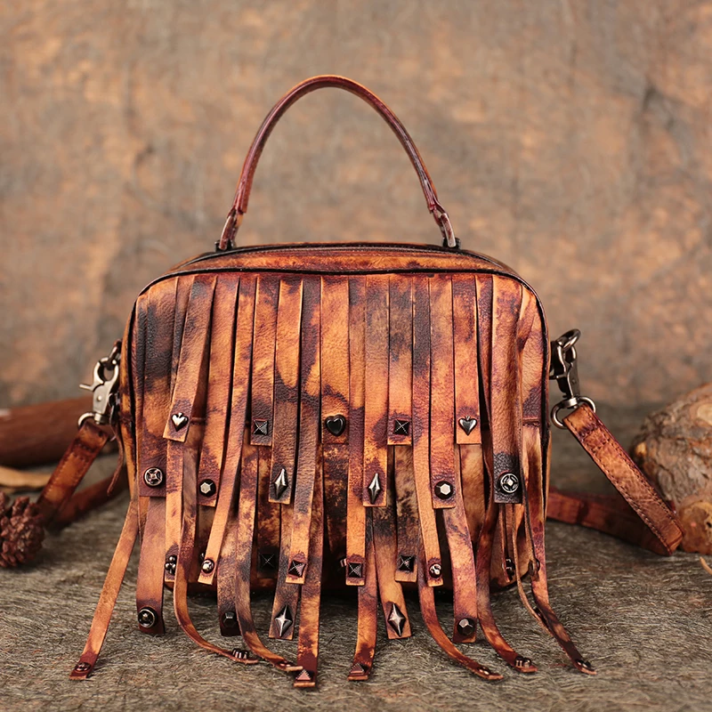 Сумка через плечо для женщин Портативная сумка мессенджер из коровьей кожи