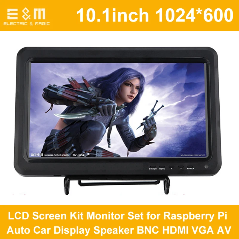 10 1 дюймов 1024*600 1080P ЖК экран Комплект монитор набор для Raspberry Pi Авто Дисплей