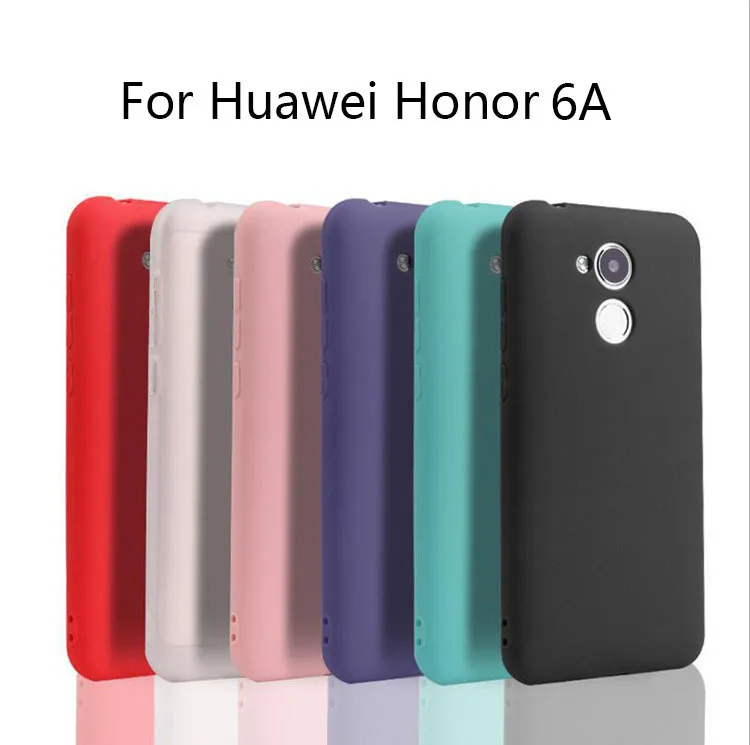 Силиконовый мягкий чехол из ТПУ для Honor 6A huawei прозрачный матовый однотонный