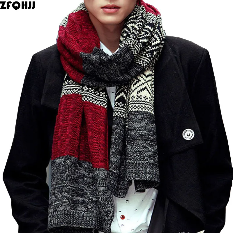 Акриловый шарф ZFQHJJ для мужчин и женщин новинка 2018 года корейский теплый унисекс