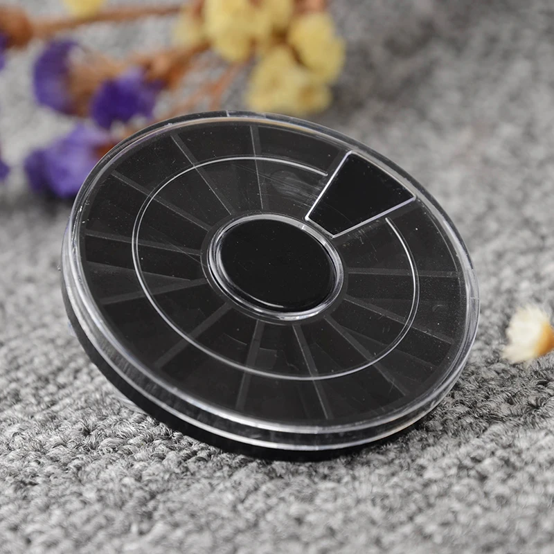 1 шт. дизайн ногтей пустая коробка колеса черный/розовый пластик Маникюр