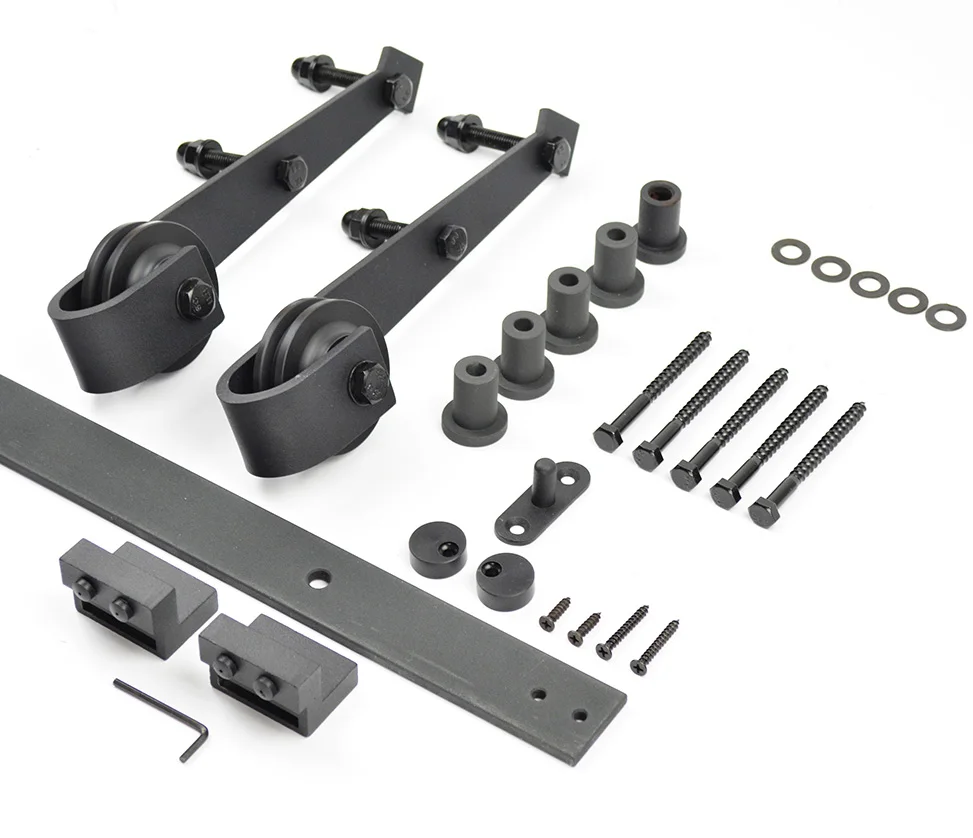 5FT 8FT американское колесо со стрелками раздвижная дверь сарай черный деревенский