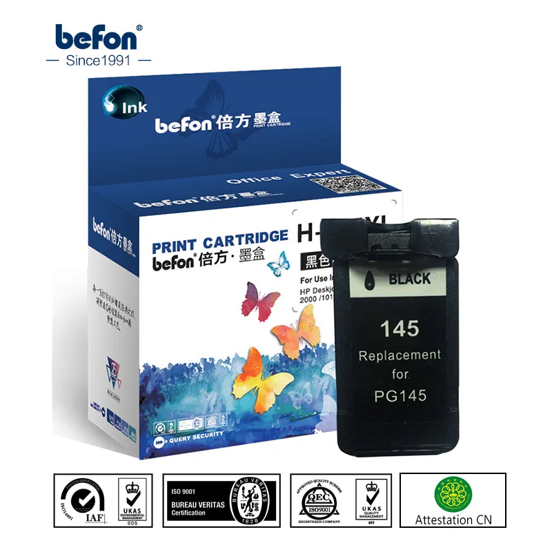 Сменный картридж befon для Canon совместимый со 145 черными чернилами PG145 PG MG2410 2410 2510 IP2900