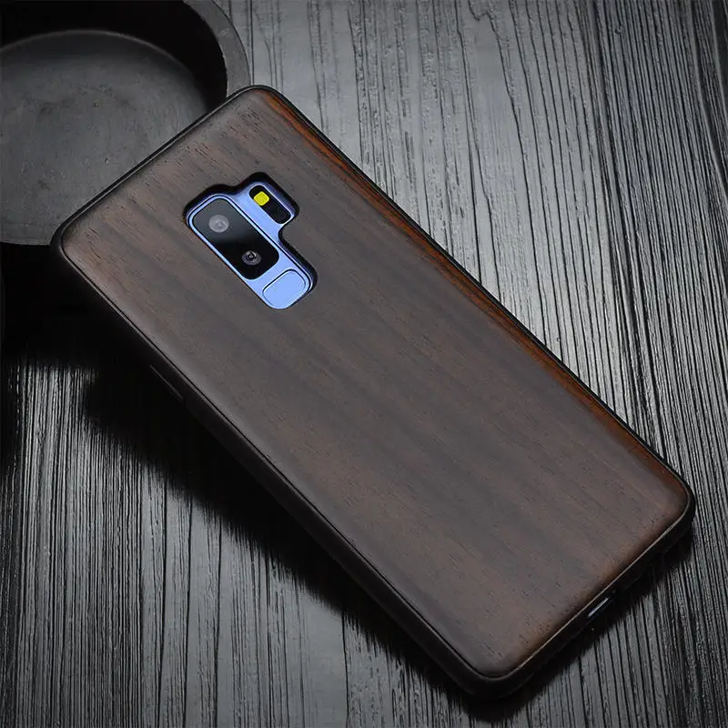 as picture Новинка, чехол для samsung Galaxy s9, черное дерево, чехол для samsung s9 Plus, резной TPU бампер, Деревянный чехол для samsung Note 8 - Цвет: as picture