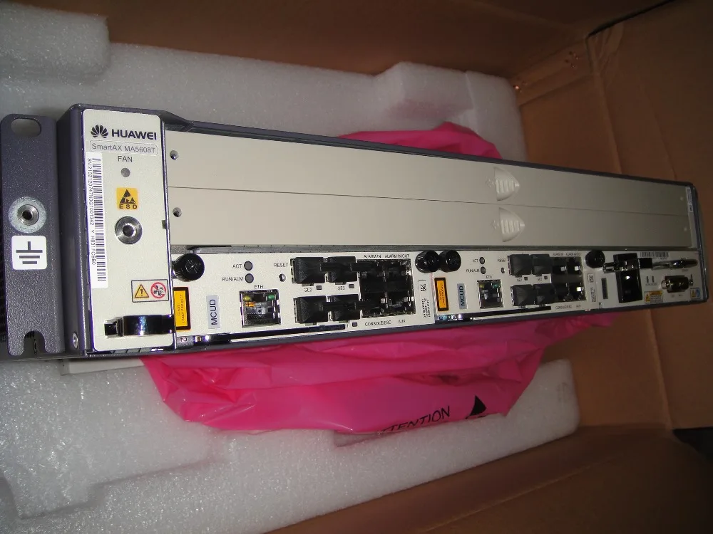

New Original HW MA5608T GPON OLT equipment Optical Line Terminal 10GE Uplink with 2*MCUD+2*MPWD Board DC power supply