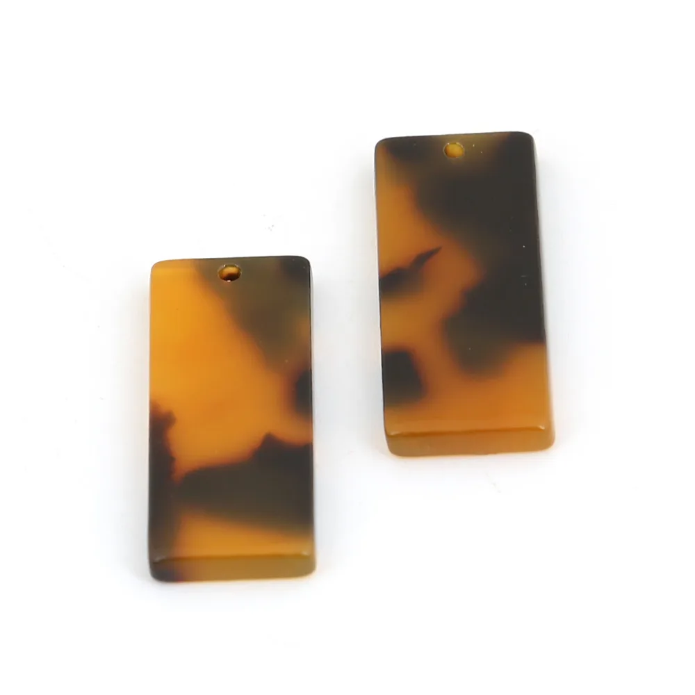 6 шт./лот акриловые Подвески коричневого цвета геометрические звездочки